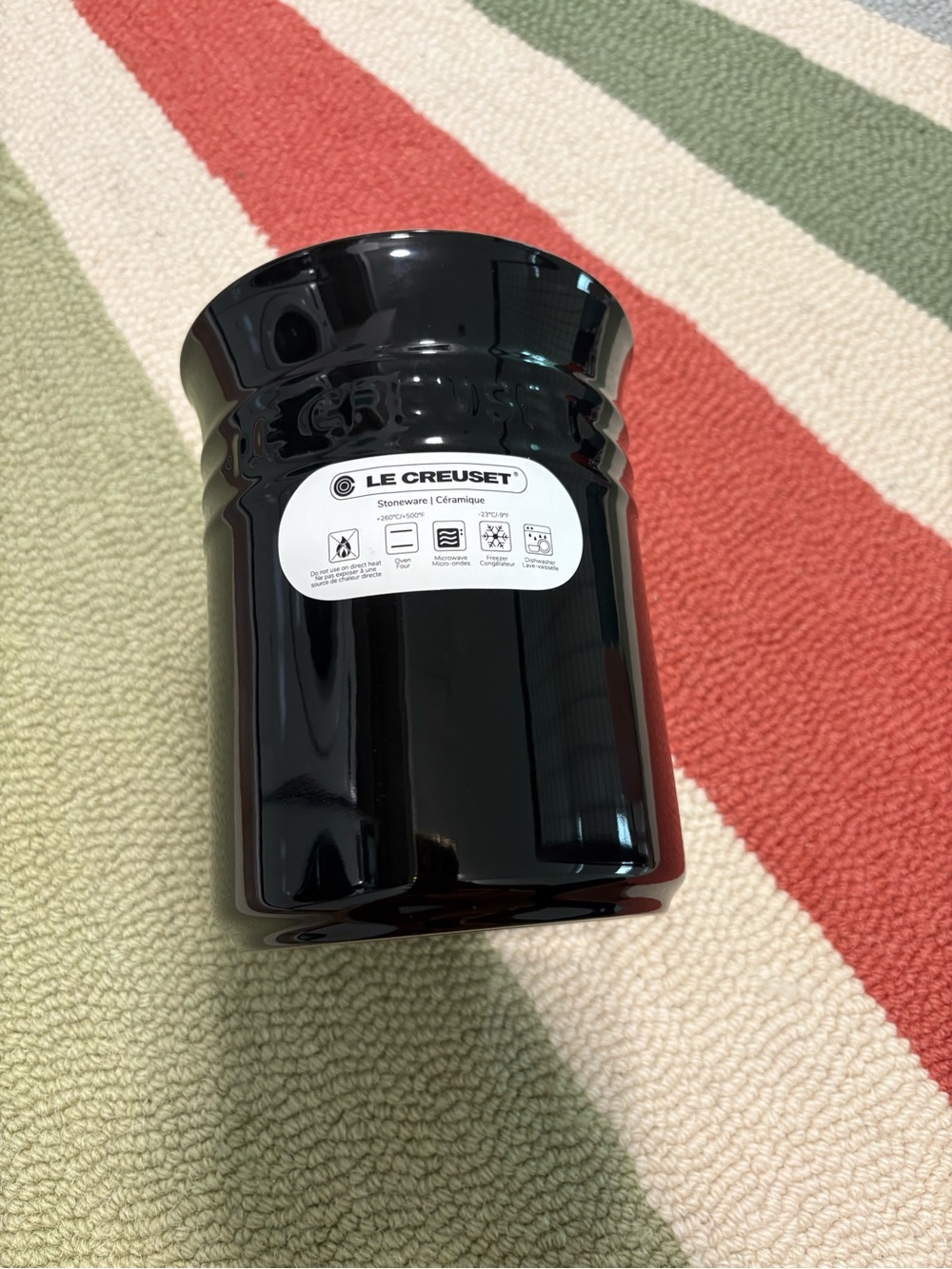 NWT Le Creuset Black Onyx 1 L Utensil Crock